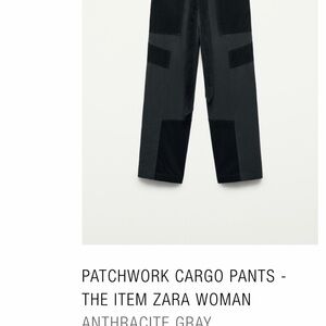 Zara Anthracite Gray Cargo Pants